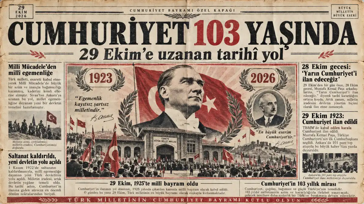 Cumhuriyet 103 yaşında: 29 Ekim'e uzanan tarihî yol