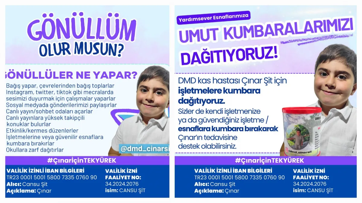 Çınar İçin Tek Yürek: Desteklerinizle Umut Olabilirsiniz